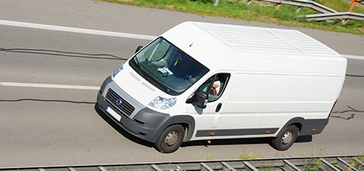 Van on the road