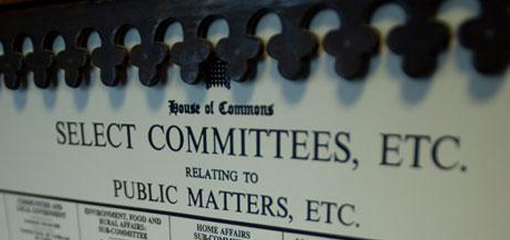 Select Committee list at Westminster