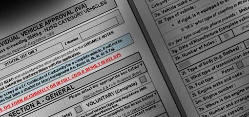 Individual Vehicle Approval application form