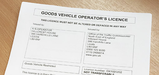 Goods vehicle operator's licence