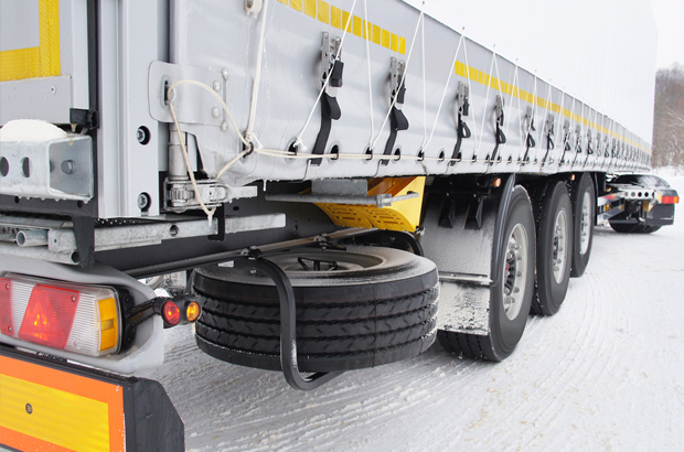 Lorry on snow