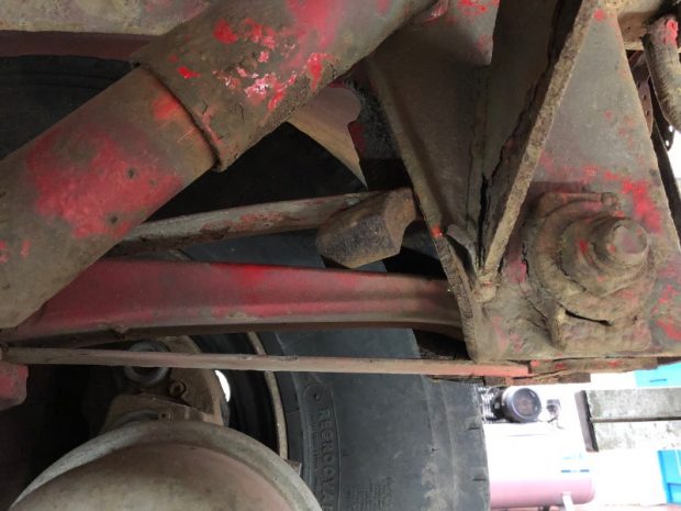 a broken leaf spring