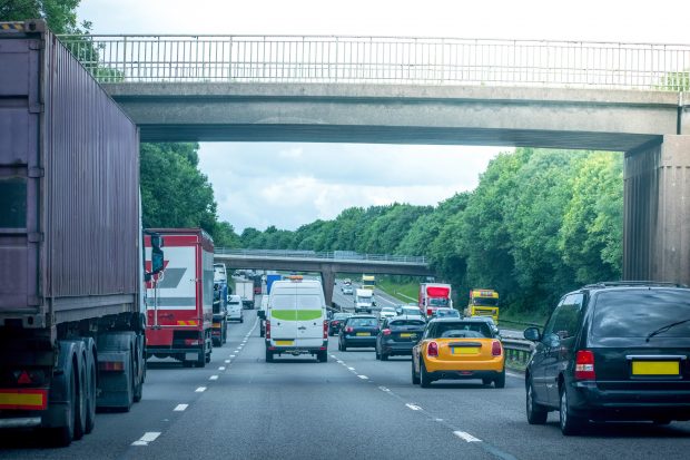 Busy motorway